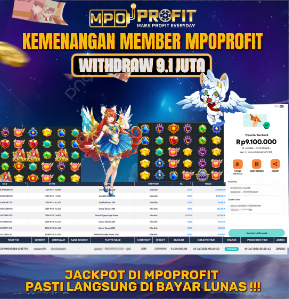 MPOPROFIT JACKPOT PRAGMATIC! KEMENANGAN MURNI DI (STARLIGHT PRINCESS TOTAL 9.100.000,- LUNAS)